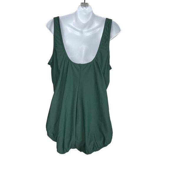 Lands End Swim Dress One-Piece Swimsuit Sz Plus 24W Modest Green - Picture 4 of 6